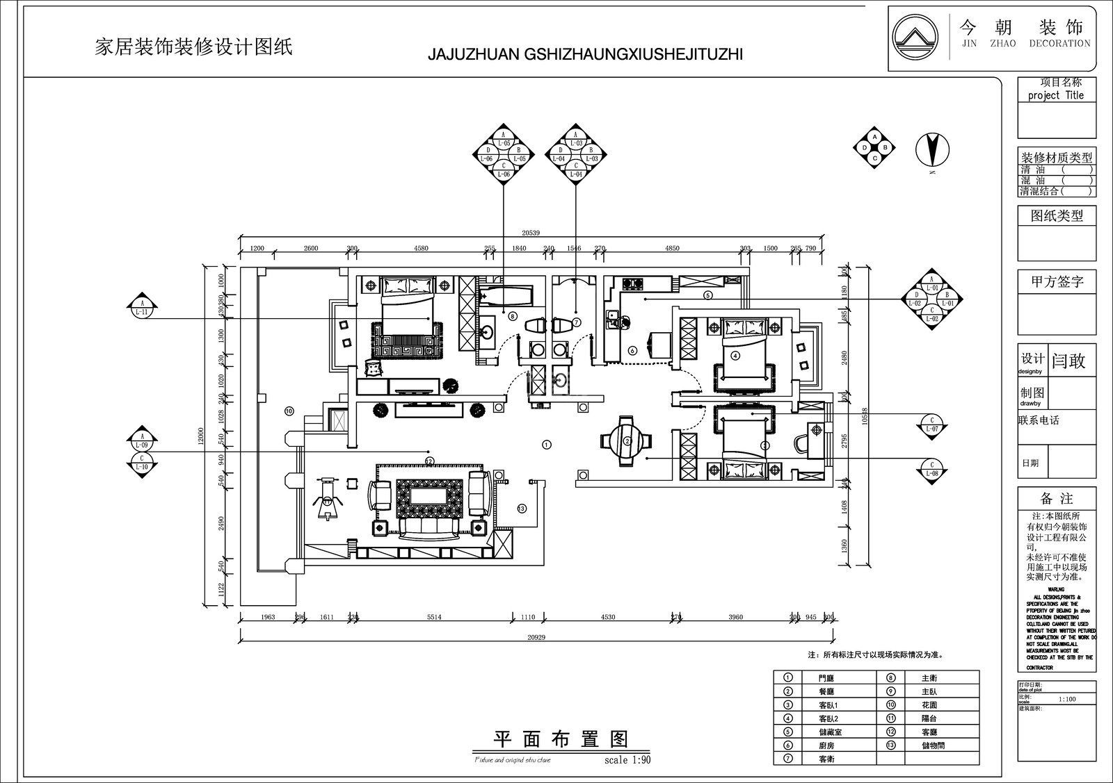 玫瑰御园200㎡简约欧式