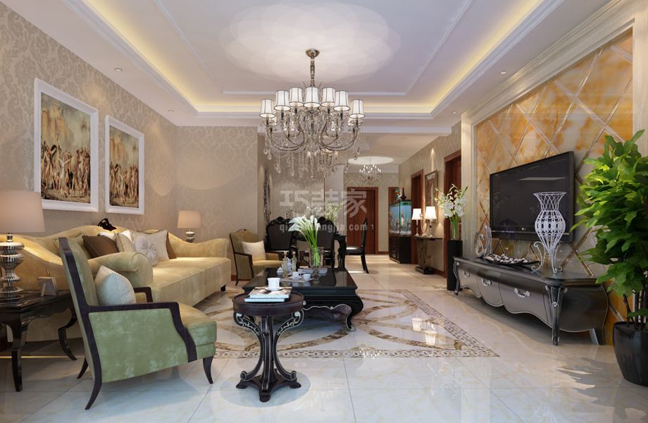 -王家峰137平米欧式风格