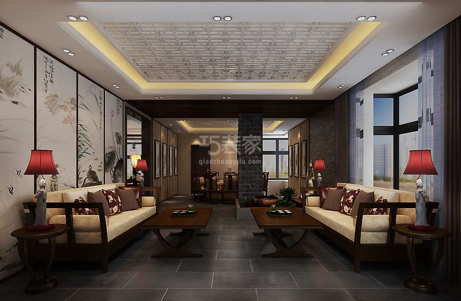 -汾河外滩240平米中式风格