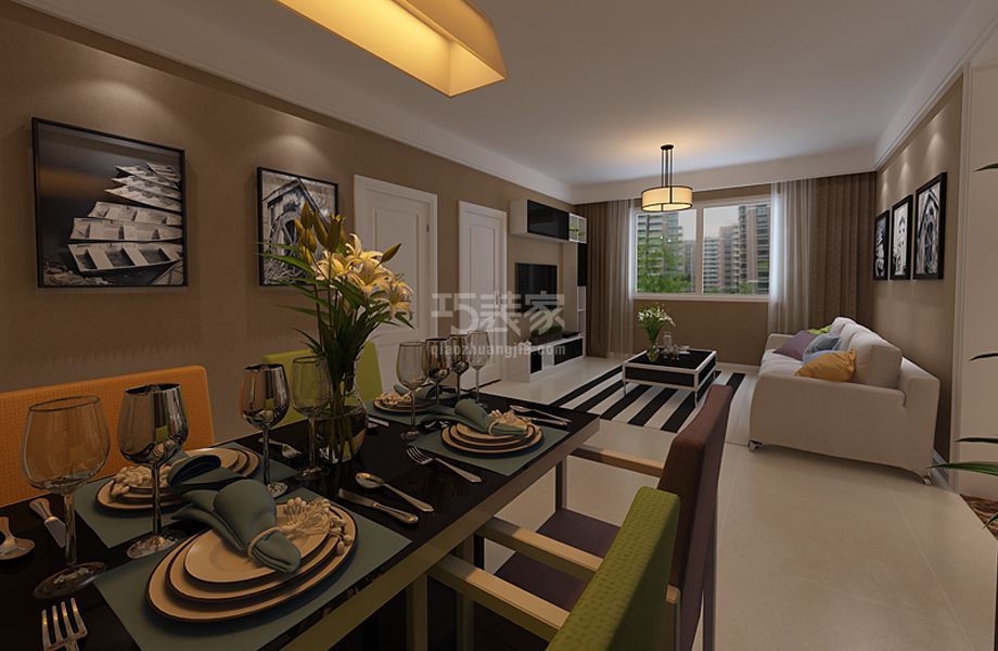 -坤泽十里城114平装修雅居图